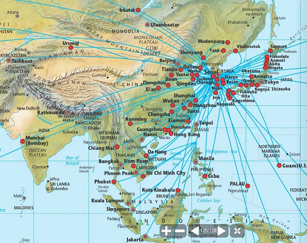 Hệ thống đường bay của hãng Asiana Airlines