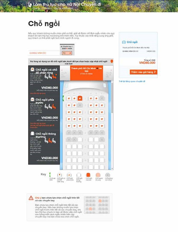 Hướng dẫn check-in online Jetstar